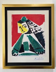 PABLO PICASSO+ ORIGINAL 1969 + SIGNED + HAND TIPPED COLOR PLATE MAIDS OF HONOR