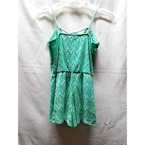 Extremely Me Girls Boho Lace Flounce Top Romper Mint Green Spaghetti Strap 10/12 - Picture 1 of 5
