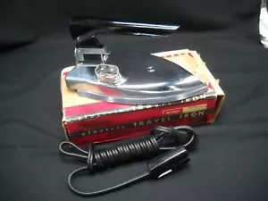 Vintage Fostoria elektrisches klappbares Reisebügeleisen Modell 331120 mit Originalkarton. - Bild 1 von 10