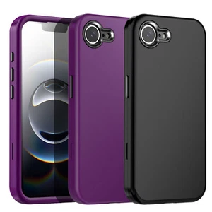 Funda rígida híbrida a prueba de golpes resistente resistente de 3 capas para teléfono iPhone 16e - Imagen 1 de 35