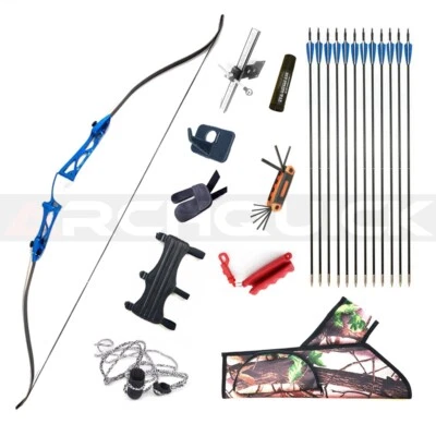 Recurve Bow Set Archery Takedown Bow Target Hunting RH shooting Youth Adults - image 1 of 4