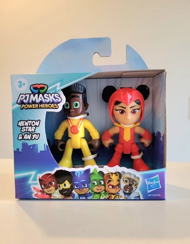 PJ MASKS Power Heroes 2023 Super Hero Figure 2 Pack Newton & An Yu 2023 NEW Cover