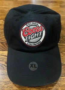 Coors Light Hat VTG 90s Black Adjustable Breweriana Beer Logo - Picture 1 of 7