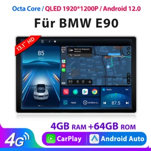 Carplay Für BMW E90 13.1"Android 13 Autoradio GPS Navi WIFI 4G BT SWC DAB+ 4+64G - Bild 1 von 13