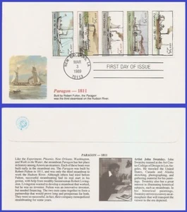 Barcos de vapor USA6 #2405-09 U/A FLEETWOOD FDC BKLT5 - Imagen 1 de 1