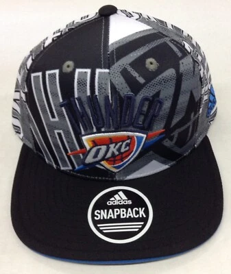 NBA Oklahoma City Thunder Adidas  Adult Structured Snap Back Cap Hat NEW! - Image 1 of 4