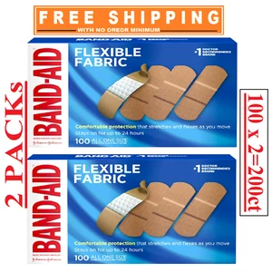 Band-Aid Brand Flexible Fabric Adhesive Bandages, 100 Count 2 Packs - Picture 1 of 9
