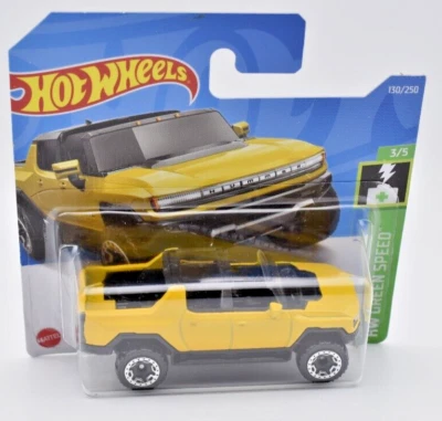 Hot Wheels 130/2022 GMC Hummer EV giallo. Velocità verde HW. scheda corta 130... - Immagine 1 di 2