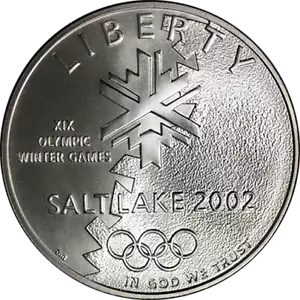 2002-P Olympics Commemorative Silver Dollar $1 NGC MS70 - Picture 1 of 3