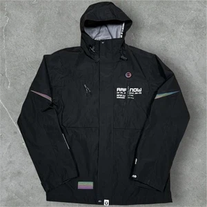 A Bathing Ape Aape Extra Large Hooded Black Bape AAPENOW Unvs Jacket Zip Up - Picture 1 of 16