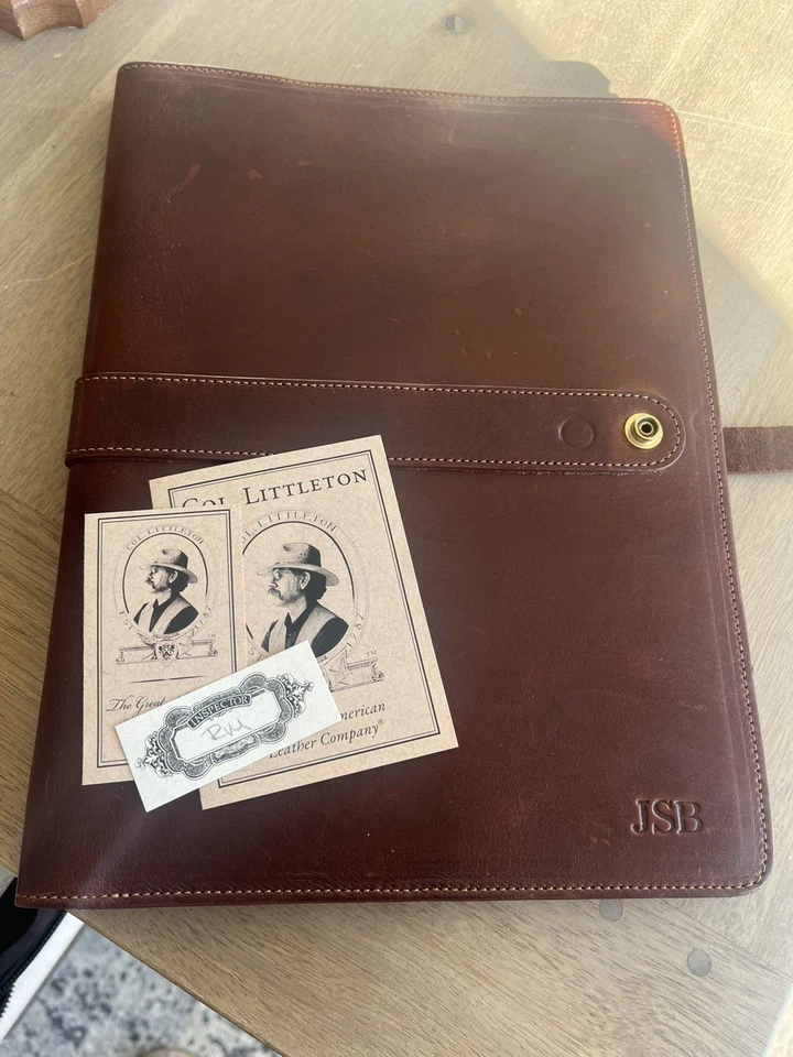 Coronel Littleton - No. Cartera de cuero 18 - cuero de tirón marrón - hecho en EE. UU. Foto 1 de 4
