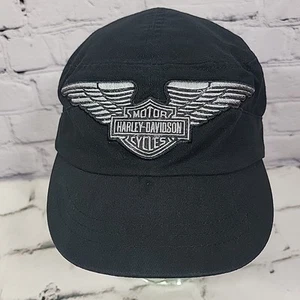 Harley-Davidson Motorcycles Cadet Cap Black Welders Strapback O/S Brand Logo Hat - Picture 1 of 6
