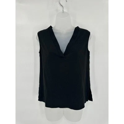 Vince Black Sleeveless Deep V-Neck Blouse Top Size XS Minimalist Office - Изображение 1 из 4