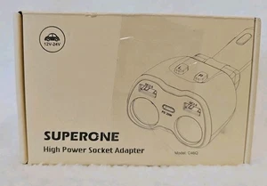 Adaptador de enchufe de alta potencia Superone 180 vatios cargador rápido nuevo en caja C46Q - Imagen 1 de 3