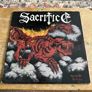 SACRIFICE TORMENT IN FIRE LP RECORD METAL BLADE VINYL SPEED THRASH 1st Press USA - Foto 1 di 10
