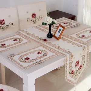 High Quality Table Runner Floral Soft Decor Elegant Jacquard Polyester - Picture 1 of 30