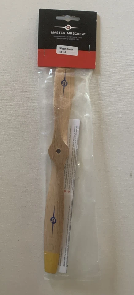 Master Airscrew 13x6 Beech Wood Propeller MAS1360B NEW - Image 1 of 3