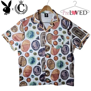 Playboy x Culture Kings Playcation Collared Oversize Shirt Size XL pinup Hotel - Picture 1 of 20
