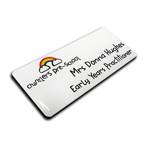 Premium gewölbtes personalisiertes Logo Namensschild Buchhalter Mitarbeiter Inhaber Chef - Bild 1 von 12
