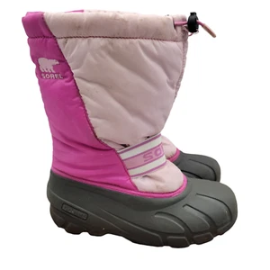 Sorel Flurry Snow Boots Womens Size 5 Pink Insulated Girls Size 5 - Picture 1 of 9