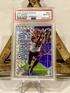 A.J. Green Mosaic Panini Prizm Blue Chips🏈 #BC3 Cardinals PSA 10💎2020 pop1 - Bild 1 von 2