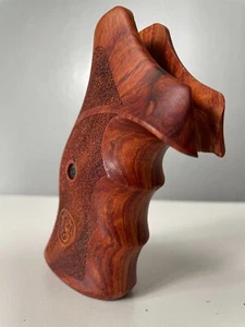 Handle grips for S&W N FRAME, ROUND BUTT GRIPS, All Rough texture Hardwood;Nrd02 - Picture 1 of 6