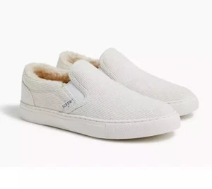 J Crew BA836 Damengröße 10 Cord-Slipper mit Sherpa-Futter - Bild 1 von 6