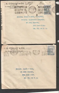 Argentina two WWII covers examined by censor 5825 & 5922 O'Grady Buenos Aires-NY - Picture 1 of 2