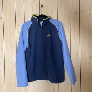 Adidas Windbreaker Jacket Blue Zip-Up Mens M - Women's 12 - Bild 1 von 3