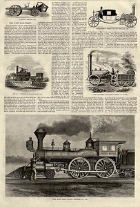 US TRAIN HISTORY Evolution of Train Design Fast Mail Train 1875 - Picture 1 of 1