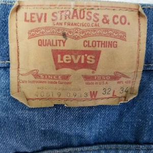 Vtg 70s 80s LEVI'S 519 Orange Tab Jeans Straight USA 32/34 True to Size * RARE * - Picture 1 of 10