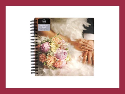 60page Med Vintage DIY Scrapbook Album Wedding Photo Memory Craft Book Hardcover - Image 1 of 4