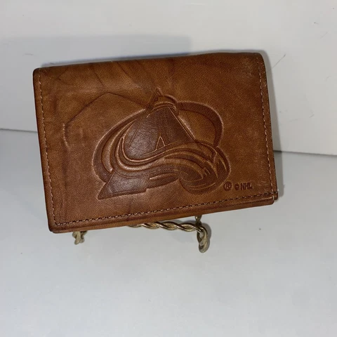 NHL Colorado Avalanche Wallet Brown Leather TriFold Cover