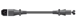 IEC C14 SOCKET TO CLOVER LEAF PLUG C5 MAINS POWER LEAD IDEAL FOR EXTENSION - Picture 1 of 3