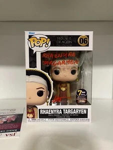 Funko Pop Rhaenyra Targaryen 06 Casa del Dragón Milly Alcock Firmado Automático - Imagen 1 de 6