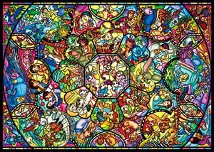 tenyo Tenyo Disney Puzzle per tutti i personaggi in vetro colorato 2000 pezzi NA - Foto 1 di 5