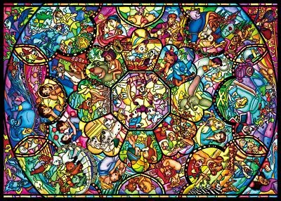 tenyo Tenyo Disney Puzzle per tutti i personaggi in vetro colorato 2000 pezzi NA - Immagine 1 di 4