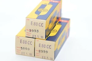 Vintage Valvo E80CC Preamplifier Audio HiFi Vacuum Tube from 1959s, sealed, NOS - Picture 1 of 5