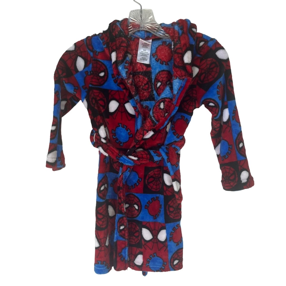 Kid Robes For Boys Marvel Spider-Man Toddler Boys' Bathrobe - Blue Wall ...