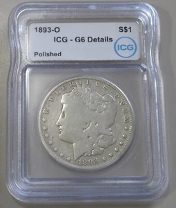 $1 1893 O MORGAN SILVER DOLLAR ICG G6 - Picture 1 of 2