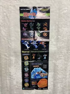 Beyblade 2002 Inserto Vecchia Generazione Promo Poster Hasbro Giocattolo Checklist 23”x8” - Foto 1 di 16