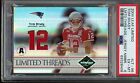 2004 Leaf Limited Tom Brady Limited Threads Jersey Number Patch /12 PSA 6