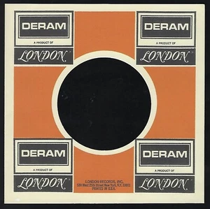 DERAM LONDON (orange & black) REPRODUCTION RECORD COMPANY SLEEVES - (pack of 10) - Imagen 1 de 2