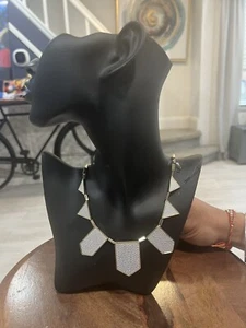 1960 House Of Harlow Faux Snakeskin Segmented Necklace - Bild 1 von 3