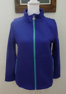 Girl's Spyder Endure Stryker Blue Teal Knit Zip Up Fleece Jacket Coat 14/16 - Picture 1 of 11