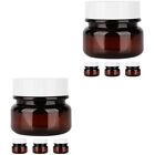  Set of 2 Body Scrub Containers with Lids Sample Jars Travel Cream