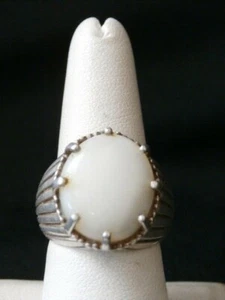 Einzigartiger Vintage Sterling Silber Perle Southwestern Ring. Preisvorschlag machen! #1482 - Bild 1 von 6