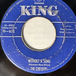 Checkers Without a Song White Cliffs of Dover King Blue Label 45 1953 - Bild 1 von 4