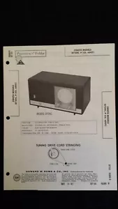 Sams Photofacts Folder Radio Schematics Parts ZENITH Model D720C, P Chassis 6D01 - Picture 1 of 1
