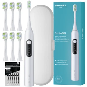NUEVO Spinel Care SmileON Cepillo de Dientes Sónico Blanco con Estuche 6 Acce... - Imagen 1 de 12